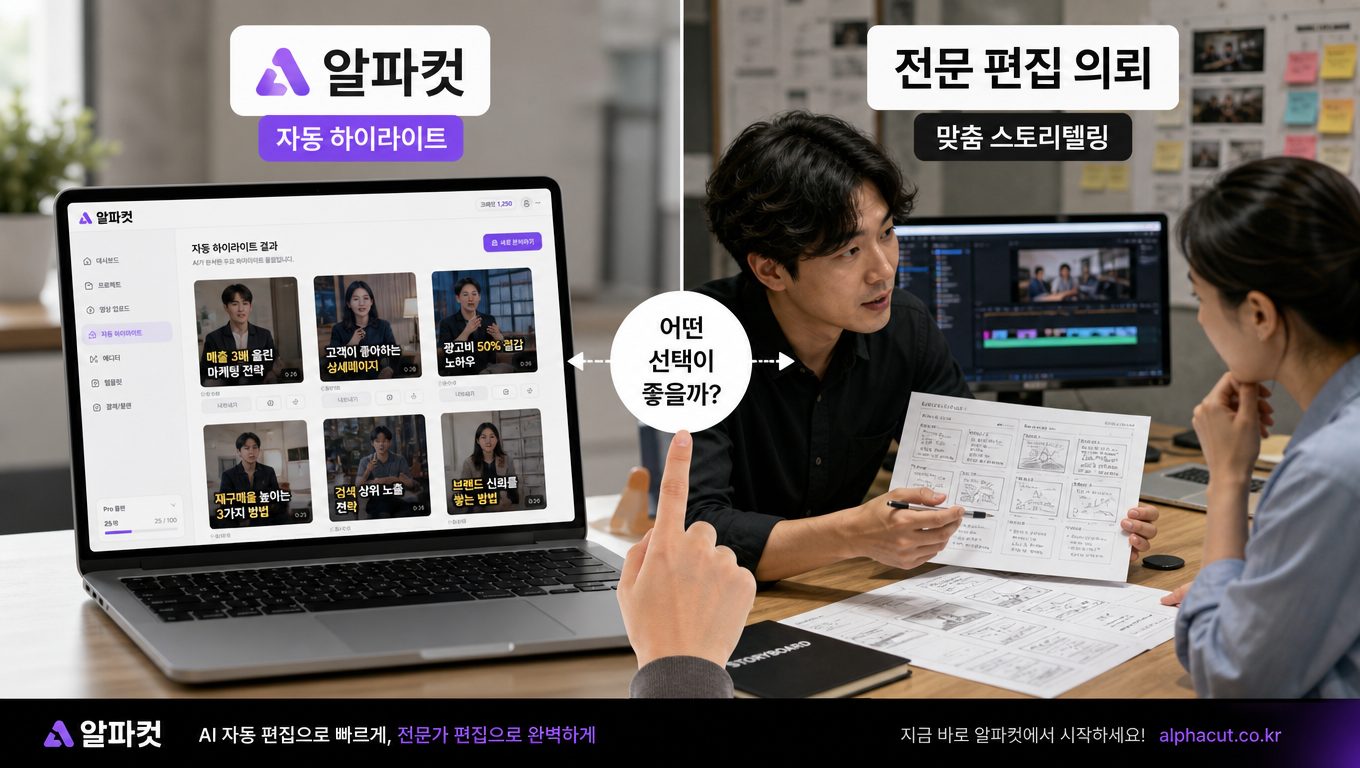 AI 숏폼 제작, 자동화 도구와 전문가 의뢰 중 뭐가 좋을까